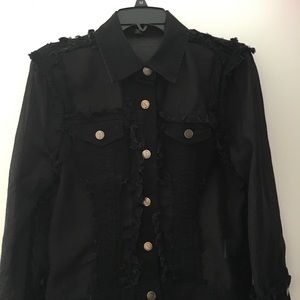 Black sheer jean jacket